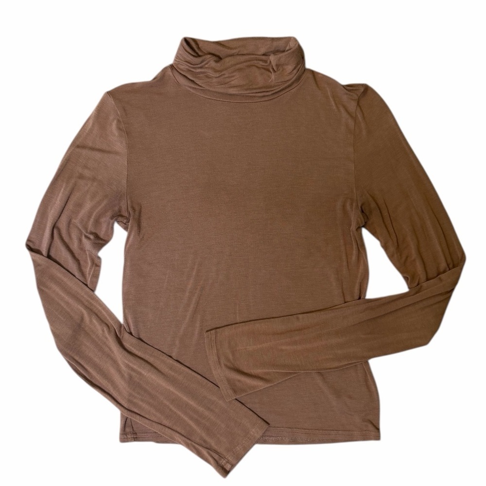 Aeropostale Brown Long Sleeve Turtleneck Top Size Medium